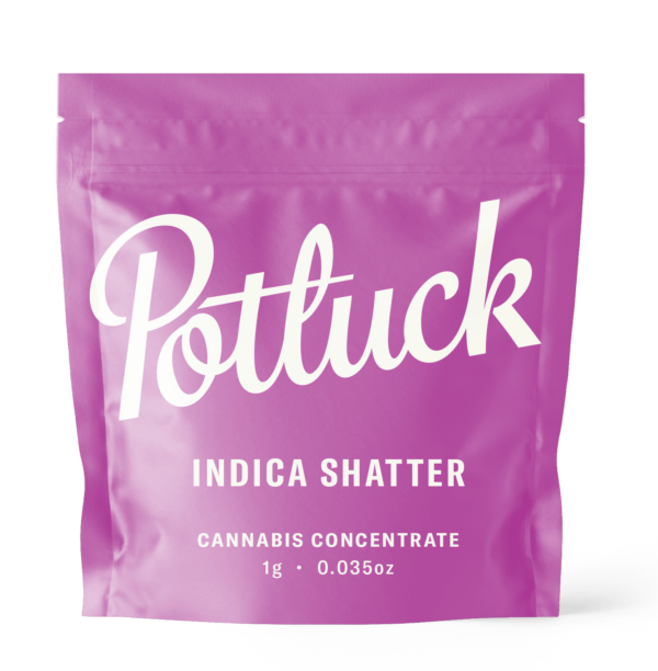 Potluck - Indica Shatter - cannabis Concentrate | Crystal Cloud 9 Canada