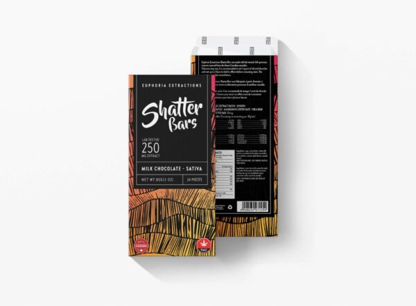 Euphoria Extractions – 500mg Shatter Bar – Milk Chocolate (Sativa) | Crystal Cloud 9 Canada