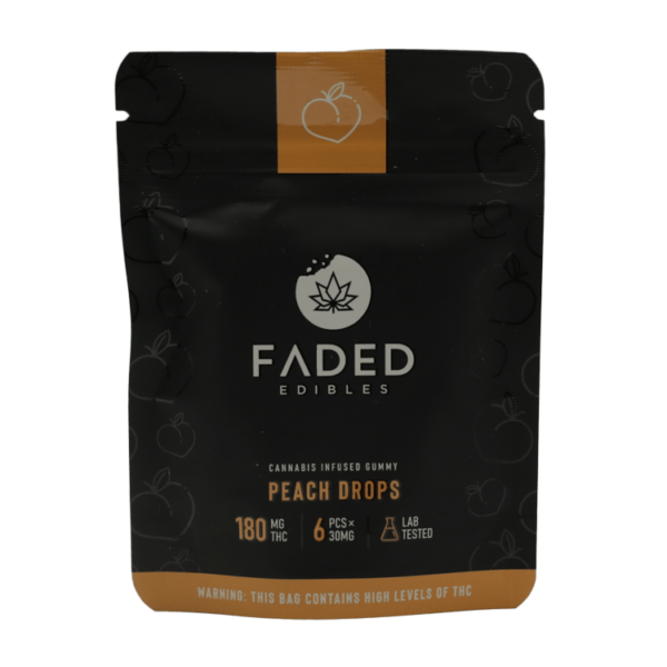 Faded Edibles – Peach Drops – 180mg | Crystal Cloud 9 Canada