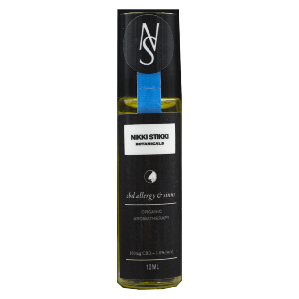 Nikki Stikki Botanicals – Organic Aromatherapy – CBD Allergy and Sinus Roller 100mg CBD | Crystal Cloud 9 Canada