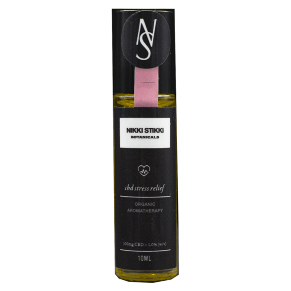 Nikki Stikki Botanicals – Organic Aromatherapy – CBD Stress Relief Roller 100mg CBD | Crystal Cloud 9 Canada