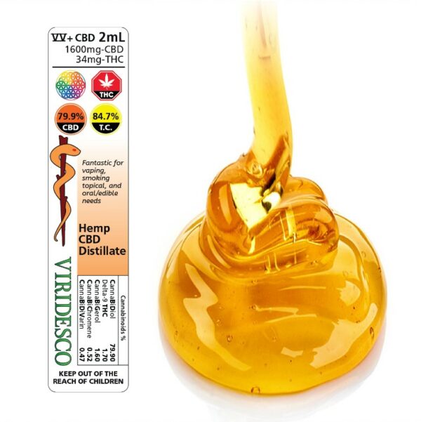 Viridesco – CBD Distillate – 2ml | Crystal Cloud 9 Canada