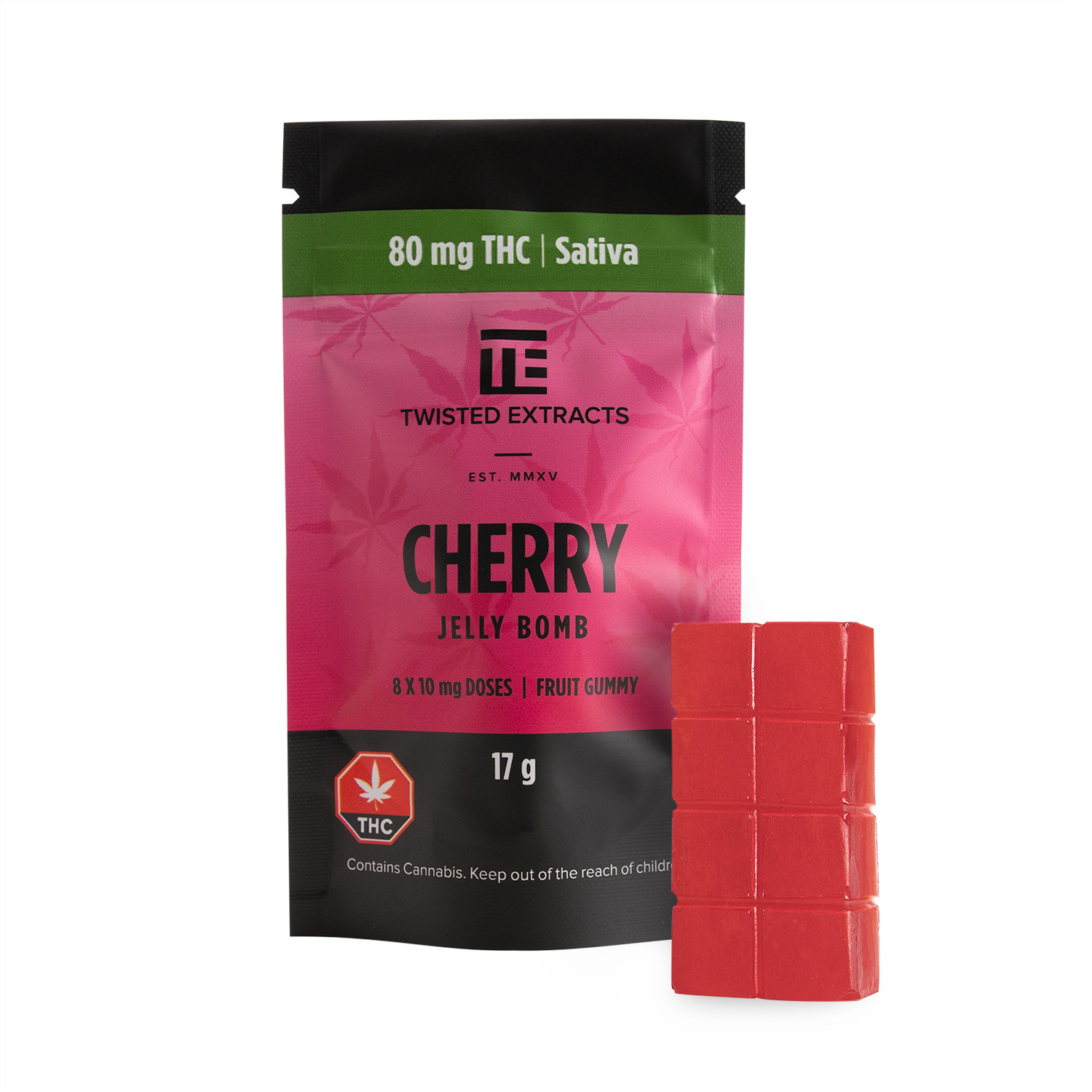 Twisted Extracts – Cherry Jelly Bomb – Sativa – 80mg THC | Crystal Cloud 9 Canada Twisted Extracts – Cherry Jelly Bomb – Sativa – 80mg THC | Crystal Cloud 9 Canada
