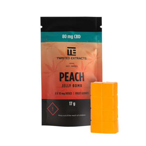 Twisted Extracts – Peach Jelly Bombs – CBD | Crystal Cloud 9 Canada