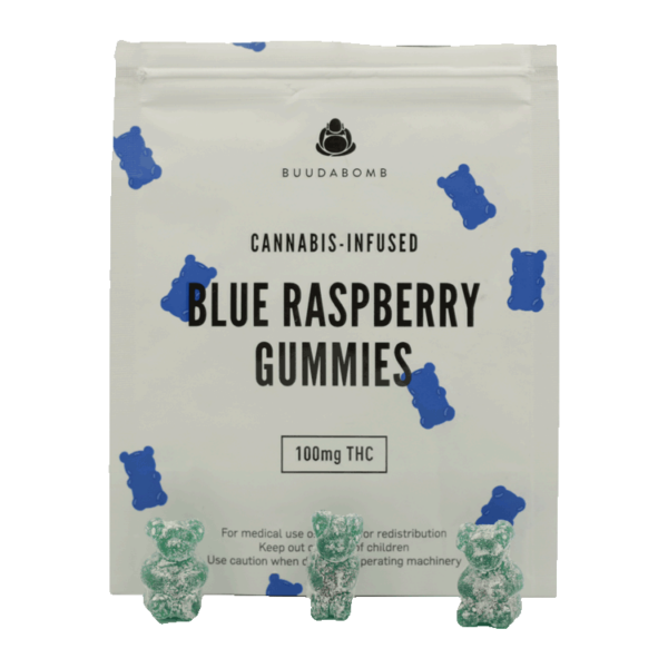 Buudabomb – Blue Raspberry Gummies – 100mg | Crystal Cloud 9 Canada