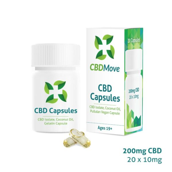 CBD Move – CBD Capsules – 200mg CBD | Crystal Cloud 9 Canada