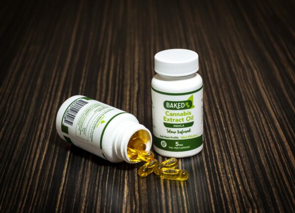 Baked Edibles -Indica Cannoil Capsules 5mg | Crystal Cloud 9 Canada