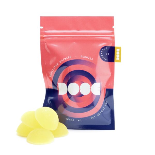 Dose Edibles Gummies – Pineapple | Crystal Cloud 9 Canada