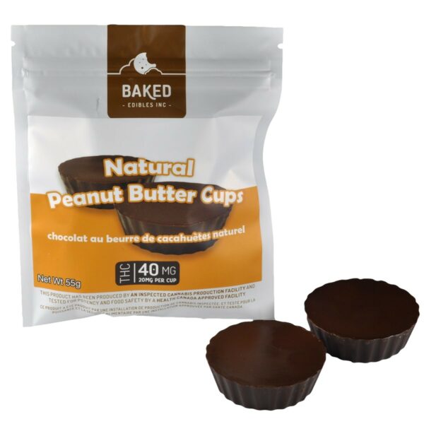Baked Edibles – Chocolate Mini Peanut Butter Cups 40mg THC | Crystal Cloud 9 Canada
