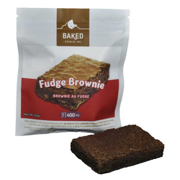 Baked Edibles – Fudge Brownie 400mg THC | Crystal Cloud 9 Canada