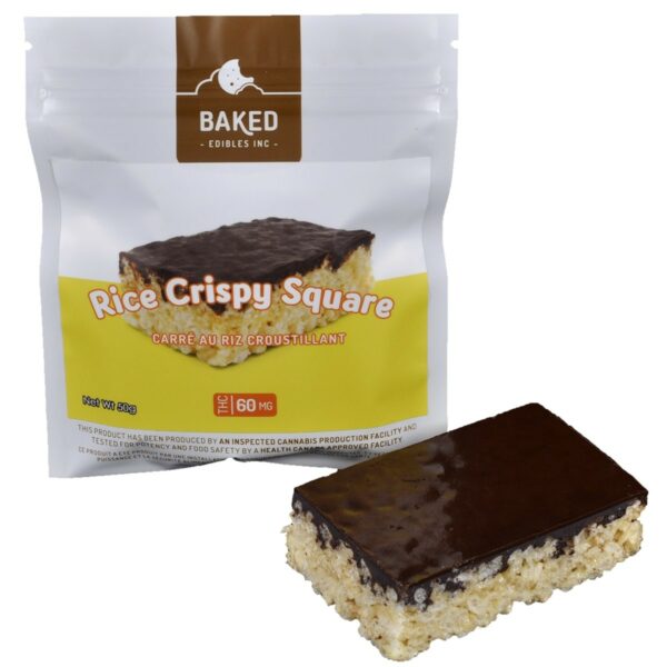Baked Edibles – Rice Crispy Squares 60mg THC | Crystal Cloud 9 Canada
