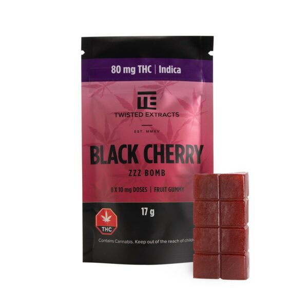 Twisted Extracts – Black Cherry – Zzz Bombs – 80mg THC | Crystal Cloud 9 Canada