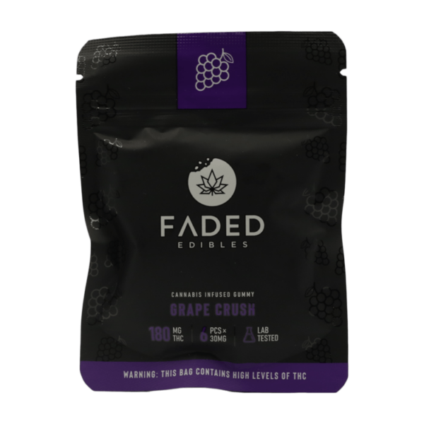 Faded Edibles – Grape Crush – 180mg | Crystal Cloud 9 Canada