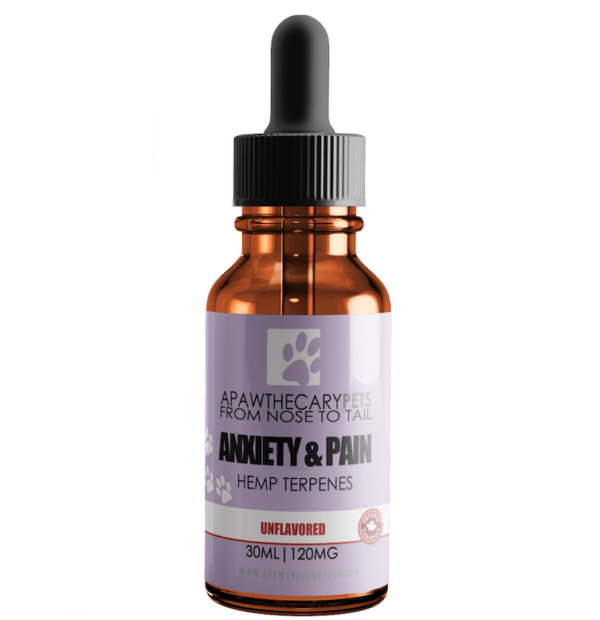 Apawthecary Pets – Anxiety & Pain Tincture – Unflavoured 120mg | Crystal Cloud 9 Canada