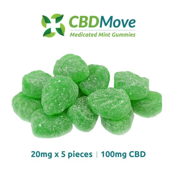 CBD Move – CBD Gummies – Mint Leaves – 100mg | Crystal Cloud 9 Canada