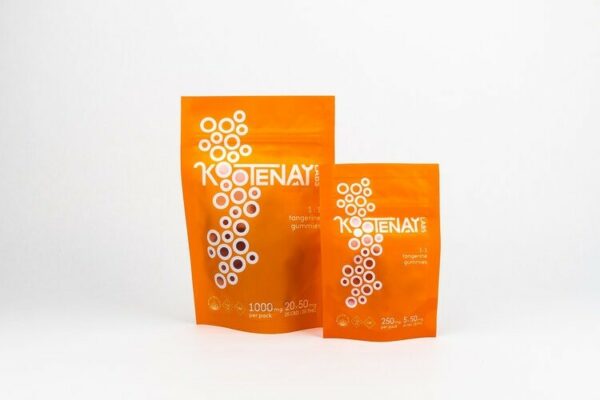 Kootenay Labs – 1:1 Gummies – Tangerine – 1000mg | Crystal Cloud 9 Canada