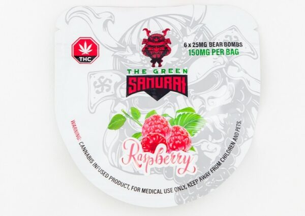 The Green Samurai – Raspberry Gummies – 150mg | Crystal Cloud 9 Canada