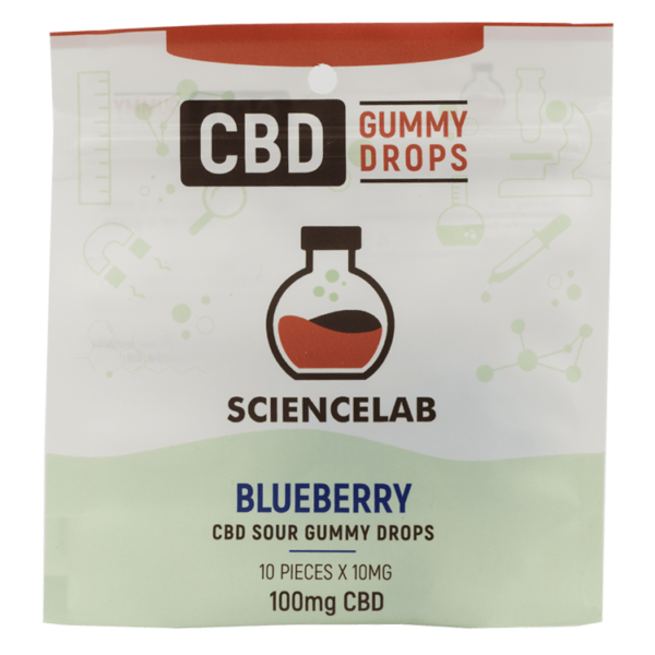 Sciencelab – CBD Sour Gummy Drops – Blueberry 100mg CBD | Crystal Cloud 9 Canada