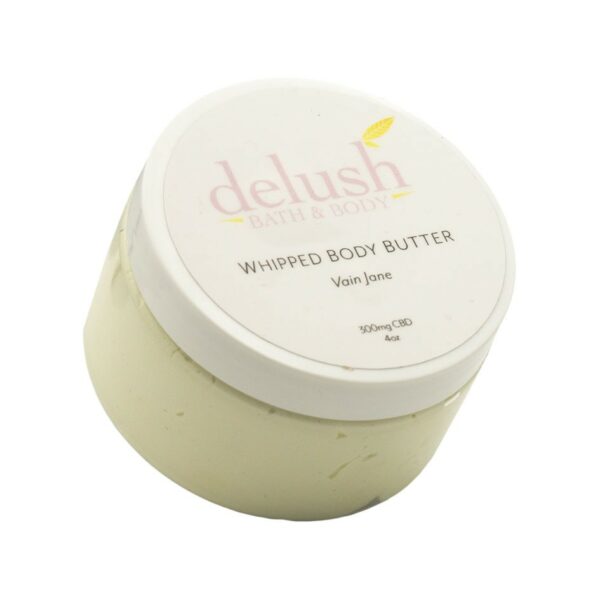 Delush Bath and Body – Whipped Body Butter – Vain Jane 300mg CBD | Crystal Cloud 9 Canada