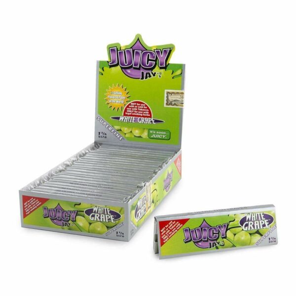 Juicy Jay’s – Hemp Papers (1.25 inch) – White Grape | Crystal Cloud 9 Canada