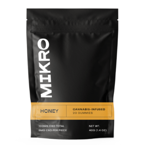 Mikro – CBD Gummies – 100mg CBD – Honey | Crystal Cloud 9 Canada