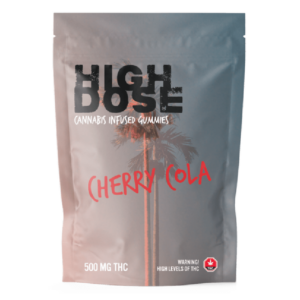 High Dose – cannabis Infused Gummies – Cherry Cola – 500mg/1500mg | Crystal Cloud 9 Canada