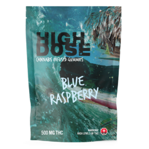 High Dose – cannabis Infused Gummies – Blue Raspberry – 1000mg/1500mg | Crystal Cloud 9 Canada