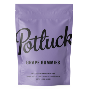 Potluck Extracts – Grape Gummies (1:1) – 100mg THC / 100mg CBD | Crystal Cloud 9 Canada