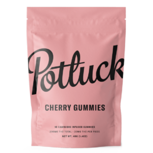 Potluck Extracts – Cherry Gummies – 200mg THC | Crystal Cloud 9 Canada