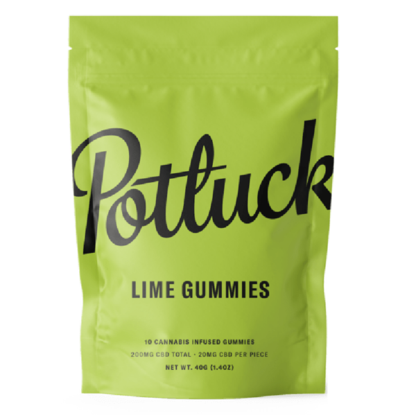 Potluck Extracts – Lime Gummies (CBD) – 200mg | Crystal Cloud 9 Canada