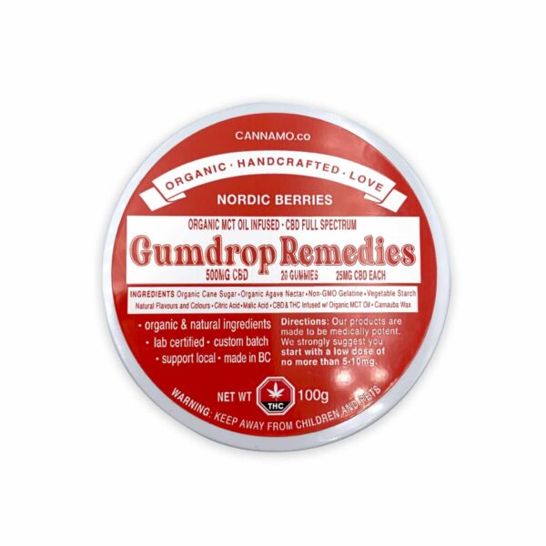 Gumdrop Remedies – Nordic Berries – 500mg CBD | Crystal Cloud 9 Canada