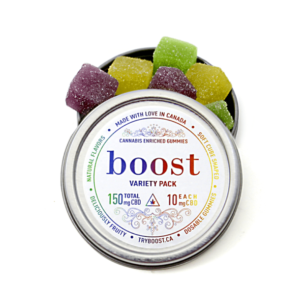 Boost – CBD Variety Pack Gummies – 150mg | Crystal Cloud 9 Canada