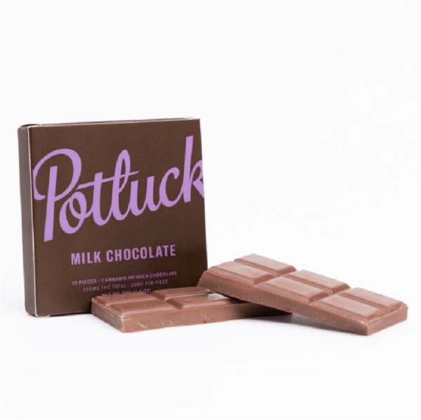 Potluck – Infused Chocolate – Milk Chocolate – 300mg THC | Crystal Cloud 9 Canada