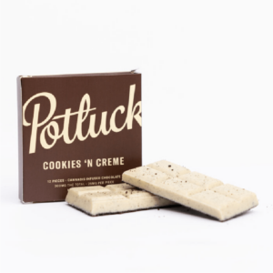 Potluck – Infused Chocolate – Cookies & Cream – 300mg THC | Crystal Cloud 9 Canada