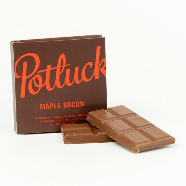 Potluck – Infused Chocolate – Maple Bacon – 300mg THC | Crystal Cloud 9 Canada