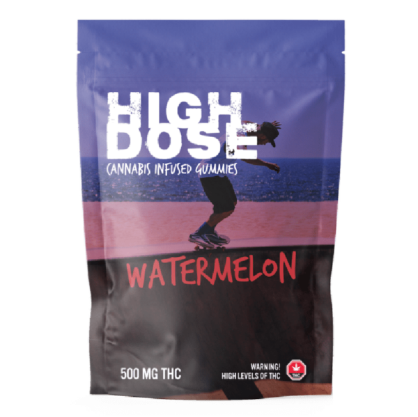 High Dose – cannabis Infused Gummies – Watermelon – 500mg/1000mg | Crystal Cloud 9 Canada