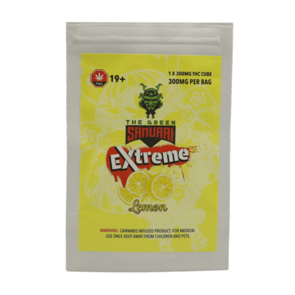 Green Samurai Extreme – Lemon Gummy – 300mg THC | Crystal Cloud 9 Canada